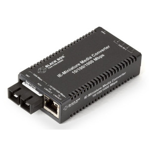 Black Box LGC321A-R3 Gigabit Ethernet to Fiber Industrial Media Converter, Single-Mode, 1310-nm, 10 km, SC  